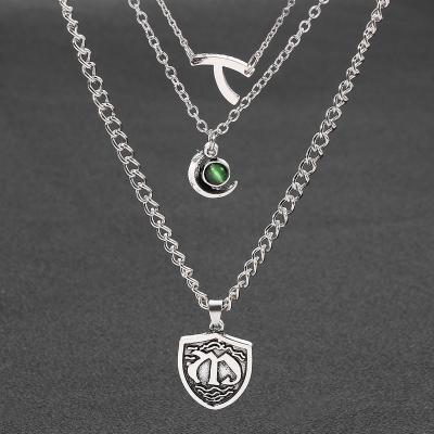 China Vintage Vintage Anime The Seven Deadly Sins Meliodas Nanatsu Necklaces No Taizai Pendant Multilayer Necklace For Women Choker Jewelry for sale