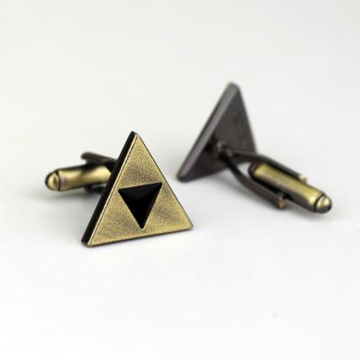 China ALLOY The Legend of Zelda Cuffinks Triforce Triangle Cuff Link Vintage Game Cosplay Jewelry for sale