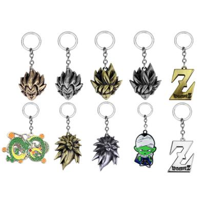 China Metal Anime Peripheral Dragon Ball Goku Vegeta Piccolo Z-Mark Pendant Combination Head Chain Jewelry Exquisite Gift for sale