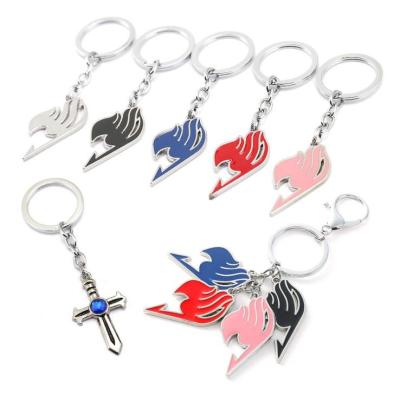 China New Souvenir Gifts Promotion Anime Jewelry Fairy Tail Converse Key Ring Gift Accessory Logo Keychain Cross Alloy Pendant for sale