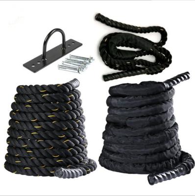 China Wholesale Gym Weight Lifting Equipment Polyester Fiber 25mm Polyester Weight Lifting Adult Heavy Rope Physical Training for sale