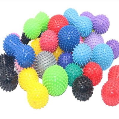 China Yoga Exercise Gym Equipment 7.5CM9.5CMPVC Spike Ball Acupoint Grip Nail Fascia Fitness Ballyoga Hedgehog Ball for sale