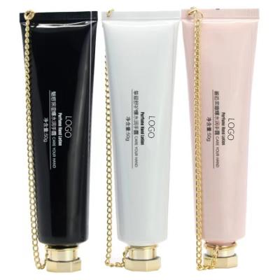 China Soft Cosmetic Cream Tubes 30ml Plastic Hand Cream Tubes Hand Cream Tubes Laminated With Chain for sale