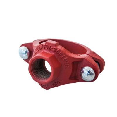 China Ductile Mechanical Iron Fire Fighting Tee Ral3000 Grooved Fittings Coupling Customized for sale