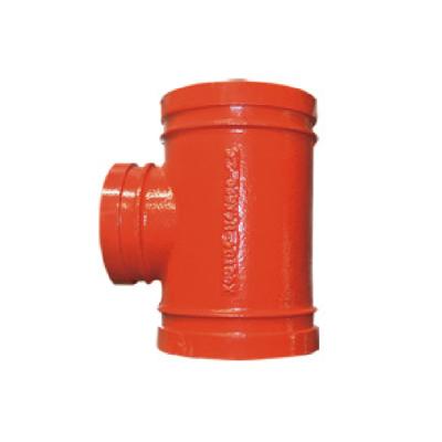 China All Certified Ductile Iron Grooved Pipe Fittings Grooved Pipe Reducing Tee For Fire Fighting System Customized for sale