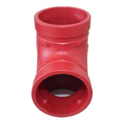 China New Design New Design Tee Elbow Reducer Tee Grooved Mechanical Pipe Fitting Customized for sale