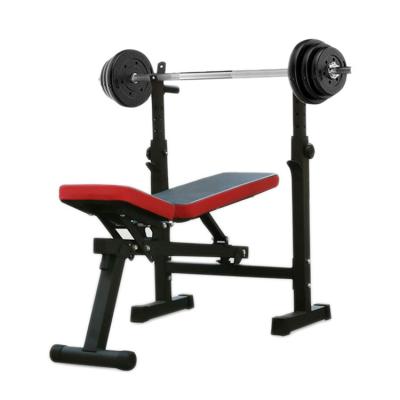 China Modern Multifunctional Foldable Gym Press Bench Bicep Strength Training Adjustable Weight Barbell Fitness Bench for sale