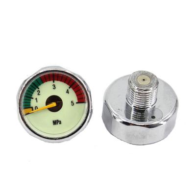 China High Quality 1 Inch Height Pressure Gauge Pneumatic System 25mm M10x1 Mini Manometer for Paintball for sale