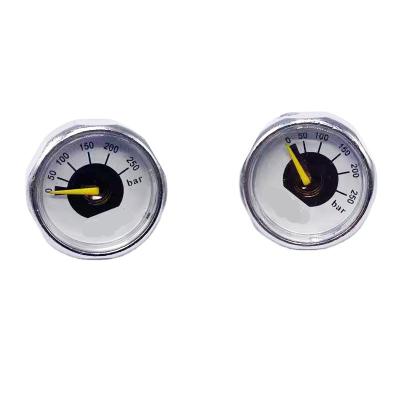 China Pneumatic System Pressure Gauge High Pressure Air Gauge 25mm M10x1/BSPP/NPT Mini Gauges For Pcp Compressor Tire for sale