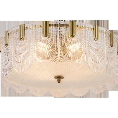 China Residential copper +crystal glass 650mm for living room hotel room bedroom luxury ceiling chandelier for sale