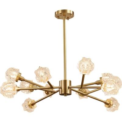 China Residential 900mmEnergy Saving Light Source And Pendant Lamp Ceiling Light Copper Material Brass Crystal Chandelier for sale