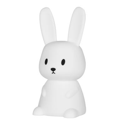 China Modern Night Light Silicone Rabbit USB Bedroom Bedside Filling Eye Care For Kids With Sleeping Night Pat Table Lamp for sale