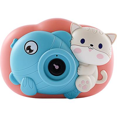 China 2021 Fashion Cat/Rabbit Camera Cartoon Animal For Kids Bubble Camera With Music And Light Bubble Toys for sale