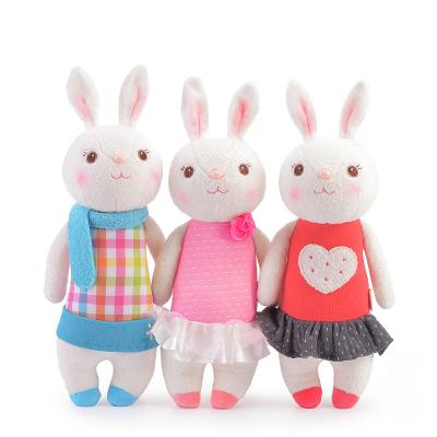 China Embroidery professional electric softness exquisite consistency and softness moistening cute little rabbit baby plush toy for sale