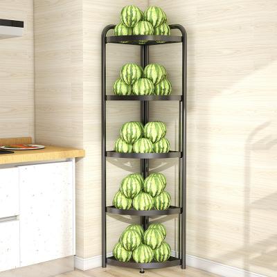 China Commercial Metal Folding 5 Layers Storage Spice Holder Kitchen Shelf Viable Home Flower Organizer Shelf With Iron Wire for sale