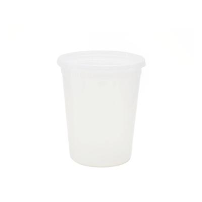 China Microwavable Plastic de Soepcontainers van 32 Oz met Deksels 4 1/2“ X 4 1/2“ X 5 1/2“ Te koop