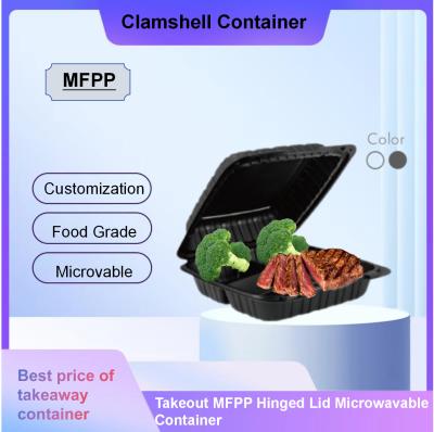 China Various sizes Takeaway Meal Container for MFPP Market Demand,Takeout MFPP Hinged Lid Microwaveable Container, 8 ′′ x 8 ′′ x 2.8 ′′ Te koop