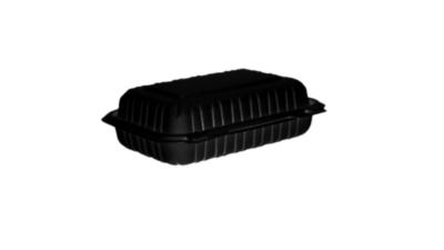 China Takeaway Meal Container Takeout MFPP Hinged Lid Microwavable Container 9”x6”x2.6” for sale