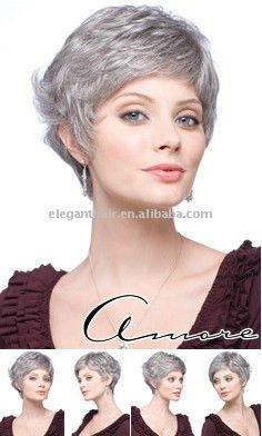 China Silky Straight Wave Silver Color Hair Front Lace Wig For Elegant Women for sale