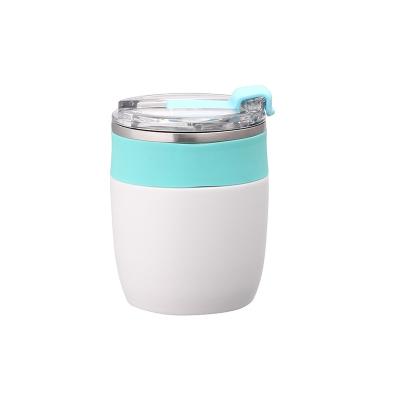 China Durable Double Wall Stainless Steel Vacuum Cup Reusable Coffee Cup For Office With Lid en venta