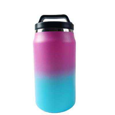 중국 PORTABLE 64oz Vacuum Cup Flask Makers Stainless Steel Thermos Water Bottle With Wide Mouth With Handle Powder Coating 판매용