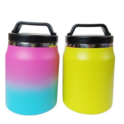 China PORTABLE vacuum flasks vacuum flasks and thermoses cooler stainless steel with big mouth with large capacity with power handle en venta