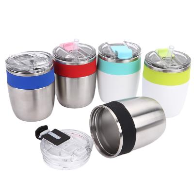 Cina 12oz Muti-Lids Vacuum Bottle Stainless Steel Viable Tritan Coffee Mugs For Office in vendita