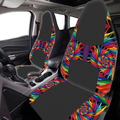 China Luxury Car Seat Covers Graffiti Printing Swirl Seats Graffiti Sports Car Seat Cover Universal High Quality Full Set Universal 5 for sale