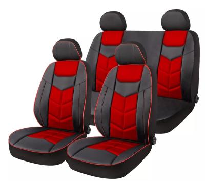 China Luxury 5 High Quality Leather Universal Seats Cover Full Set Car Sports PU Leather Car Seat Covers for sale