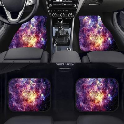 China 1set 4pcs Universal Sports Universe Galaxy Printing Car Decoration Floor Rubber Mats Fashion Colorful Carpet Floor Mats for sale