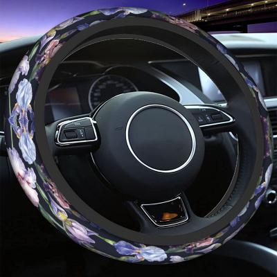 China Cute/Cartoon Flower Steering Wheel Covers High Quality Car Palnt Pattern Steering Wheel Cover Flower Decoration Printing for sale