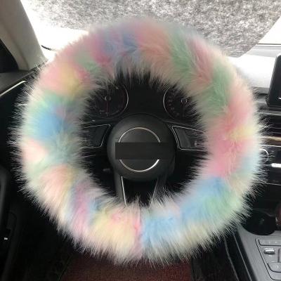 China Cute/Cartoon Fur High Quality Winter Wheel Cover Colorful Fur Steering Wheel Covers Protector Cute/Cartoon Warm Steering Covers for sale