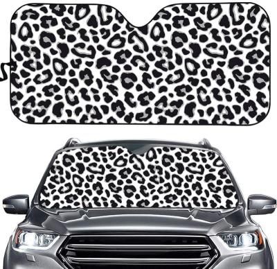 China High Quality Customizable Customizable Sunshade General Purpose Vehicle Pattern Leopard Car Front Window Automobile Printing Pattern Sunshade for sale