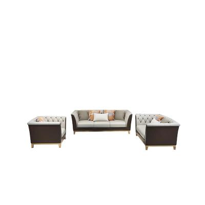 China Sofa  Bed European Style Living Room Sofa Furniture Solid Wood Leather Sofa Chair Modern Classic Luxury Soft Sofa Set for sale