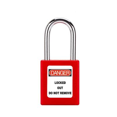 China 38MM Steel Master Key Red Lock Shackle Security Lockout Padlock With Different 38mm Keyed for sale