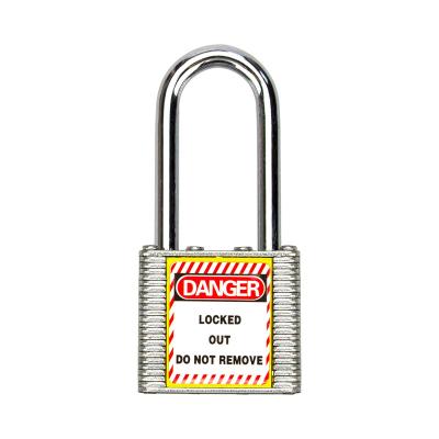 China High Security Durable Heavy Duty Color 38mm Long Security Shackle Laminated Padlock for sale