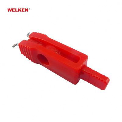 China 12mm Max Miniature Electrical Equipment Red Plastic Circuit Breaker Lockout for sale