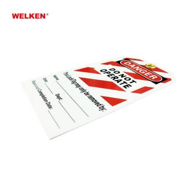 China China WELKEN Customized Warning PVC Safety Lockout Labels DANGER for sale