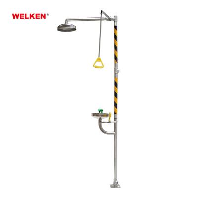 China Low price stainless steel sale 304 stainless steel laboratory safety eyewash station emergency shower and eyewash supplier for sale