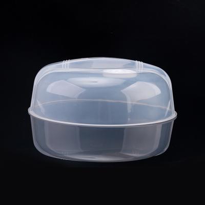 China Sustainable Multifunction Heat Resistant Plastic Microwave Splatter Cover Aired Fresh Food Bpa Free for sale