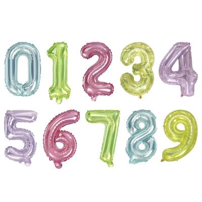 China 2022 new 16 32 40 inch Reusable Jelly Helium Balloons Party Decorations Crystal Number Foil Balloon For kids adult birthday for sale