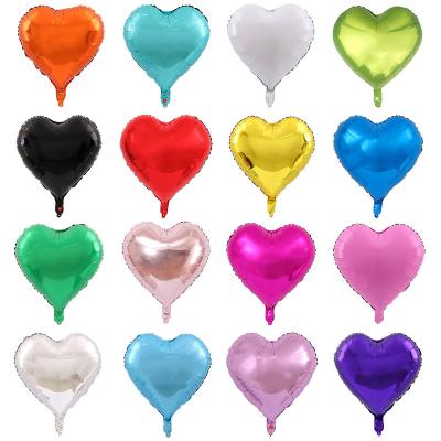 China 18 Inch Reusable Aluminum Material Foil Material Heart Design Balloons Valentines Day Shower Decoration Helium Globos Bridal Balloon for sale