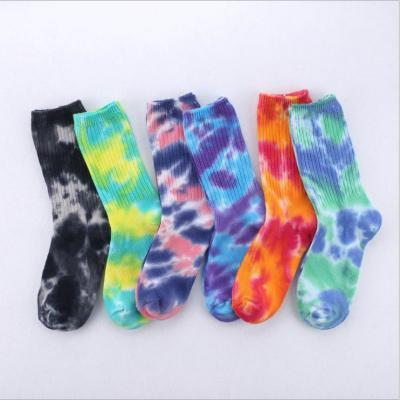 China New Korean antibacterial dye tying socks for sale