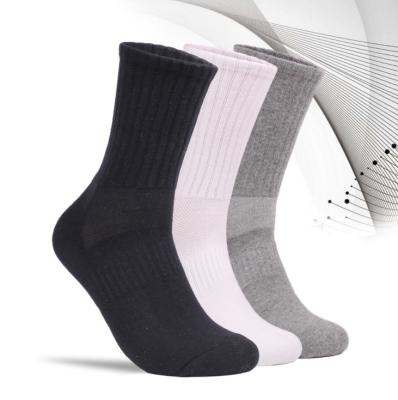 China Sustainable Mens Cotton Sports Towel Bottom Solid Color Thicken Terry Basketball Socks for sale