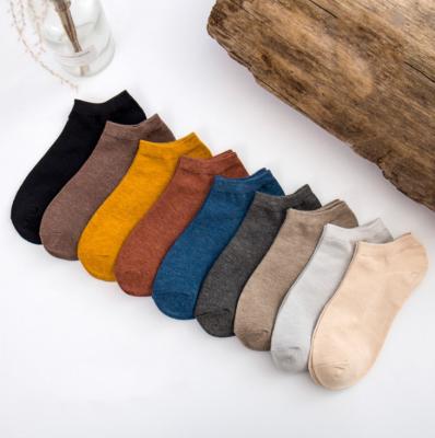 China Viable Men's Boat Socks Solid Color Fiber Summer Bamboo Low Cut Shorts Thin Socks for sale