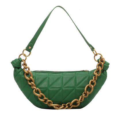 China Women for PORTABLE PU Leather Diamond Check Handbag Ladies Shoulder Bag Armpits Bag for sale