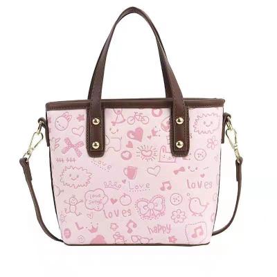 China Lady PVC printed 2021 new handbag Korean version of the trend of fashion simple one-shoulder messenger bag for sale