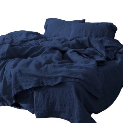 China Nondisposable 100% Natural French Linen Duvet Cover Sheet Set Linen Duvet Cover Comforter Bedding Set for sale