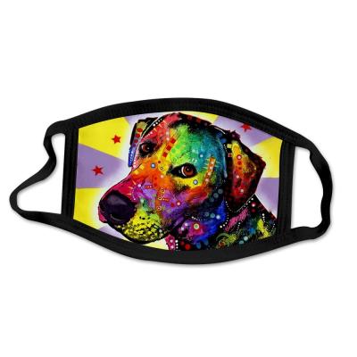 China Designers Face Comfortable Fancy Fit Dog Fashion Breathable Reusable Cloth Cotton Animal Printing Custom Face Masks for sale