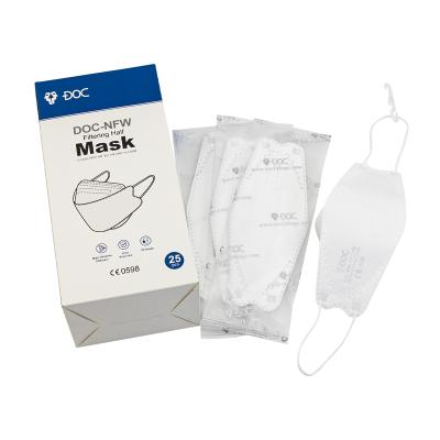 China Factory Supplier Dust Respirator CE0598 En149 FFP2 FFP3 Fish Shaped Nose Mask Against Factory Pollution for sale